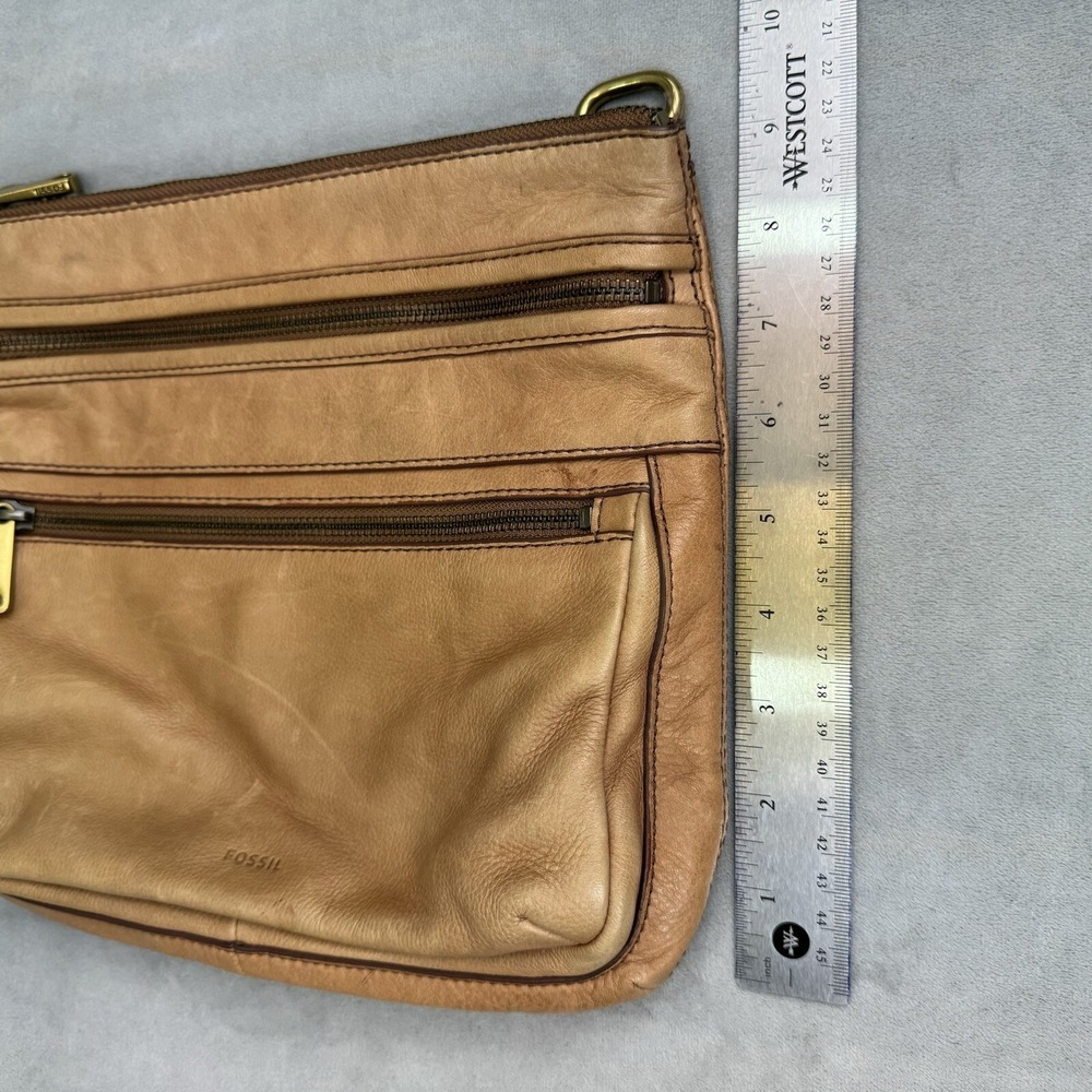Vintage Fossil Explorer  Brown Pebbled soft Leather Shoulder Bag *NO STRAP* - Picture 14 of 14